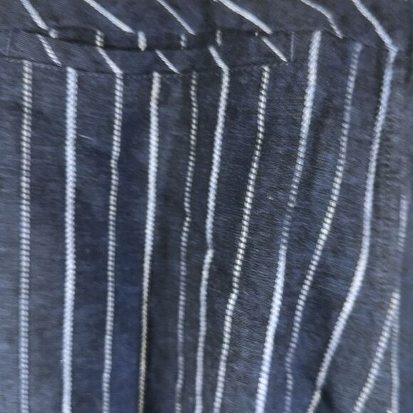 Free People Women’s Navy Pinstripe Pants cotton size 10 NWOT - Picture 3 of 3